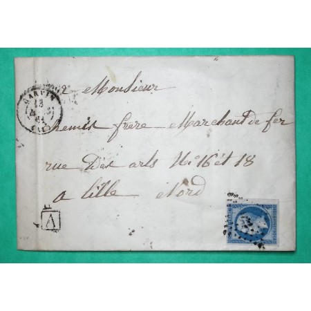 N°14B BDF PC 622 CARVIN NORD BOITE URBAINE A POUR LILLE 1861