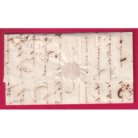 DEB 16 DEB ST JEAN D'ANGELY CHARENTE INFERIEURE INDICE 19 DEPART BORDEAUX POUR COGNAC