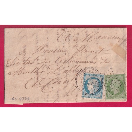 N°20 37 GC 4733 CLAIRVAUX AVEYRON CAD TYPE 24 POUR ALBI