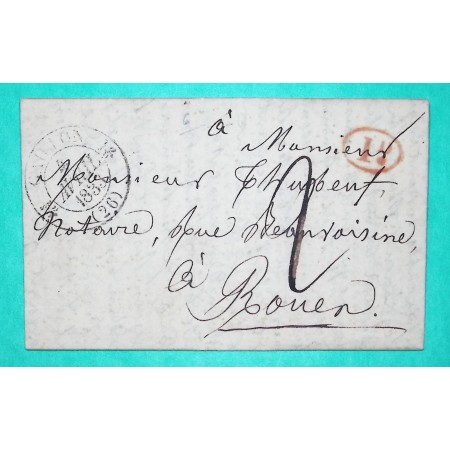 CAD TYPE 12 GAILLON EURE DECIME RURAL LA CROIX SAINT LEUFROY POUR ROUEN SEINE INFERIEURE 1833