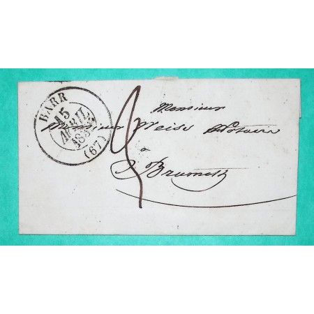 CAD TYPE 13 BARR BAS RHIN POUR BRUMATH 1839