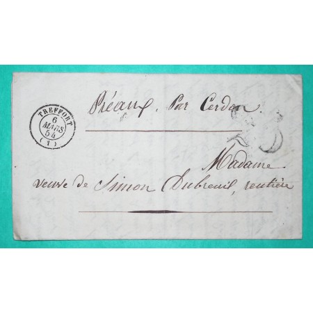 CAD TYPE 15 TREFFORT AIN POUR CERDON TAXE 25 1854