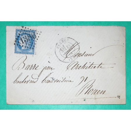 N°60B TYPE II GC 1386 ELBEUF SEINE INFERIEURE POUR ROUEN 1874