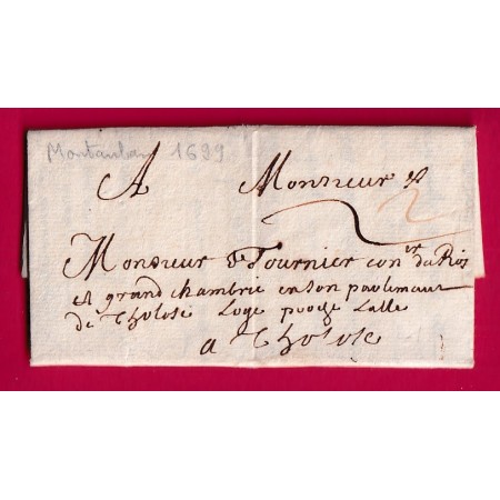 LETTRE DE MONTAUBAN TARN ET GARONNE DE 1699 POUR TOULOUSE
