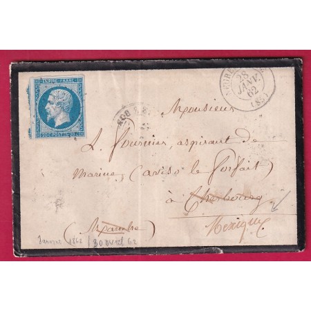 N°14 PC NEGREPELISSE TARN ET GARONNE POUR CHERBOURG REEXPEDIE CORPS EXPEDITIONNAIRE DU MEXIQUE