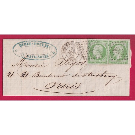 N°12 X2 PC 285 LES BATIGNOLLES SEINE POUR PARIS RECETTES REUNIES