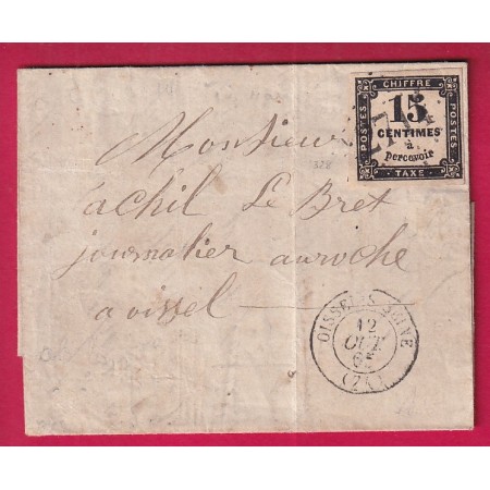 TIMBRE TAXE N°3 GC 2714 OISSEL SUR SEINE INFERIEURE POUR OISSEL