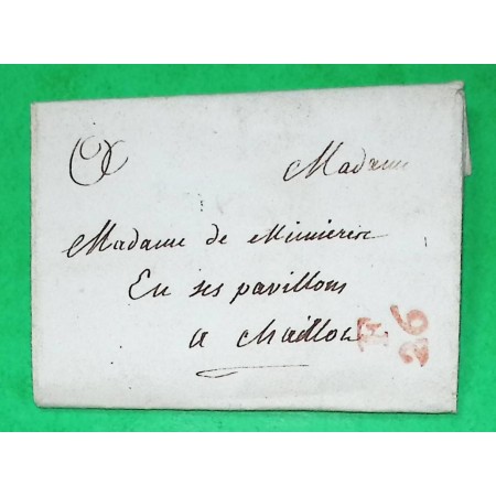 MARQUE PETITE POSTE DE PARIS BOITIER F 26 QUANTIEME 28 1ère LEVEE