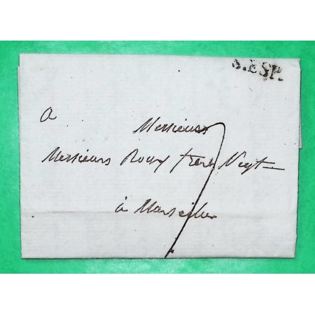 MARQUE S.ESP PONT ST ESPRIT GARD POUR MARSEILLE BOUCHE DU RHONE LN N°2 1784