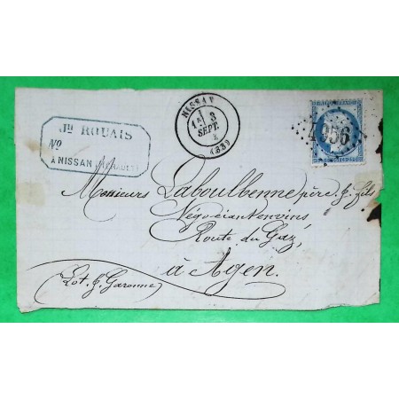 N°60A GC 4965 NISSAN HERAULT BUREAU SUPPLEMENTAIRE POUR AGEN LOT ET GARONNE