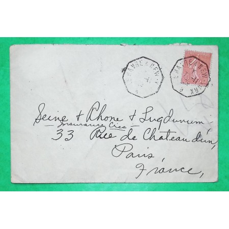 N°199 SEMEUSE MARITIME LE HAVRE A NEW YORK POUR PARIS 1929