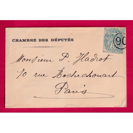 N°111 OBLITERATION JOUR DE L'AN 90 DANS UN CERCLE CHAMBRE DES DEPUTES POUR PARIS
