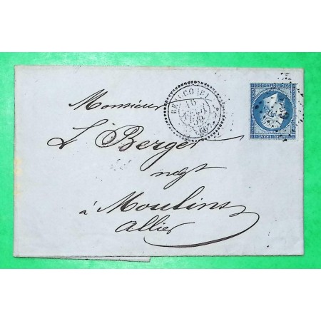 copy of copy of copy of copy of MARQUE ANCENIS LOIRE INFERIEURE LENAIN N°4 POUR ST MALO 1787 INDICE 20 LETTRE COVER FRANCE