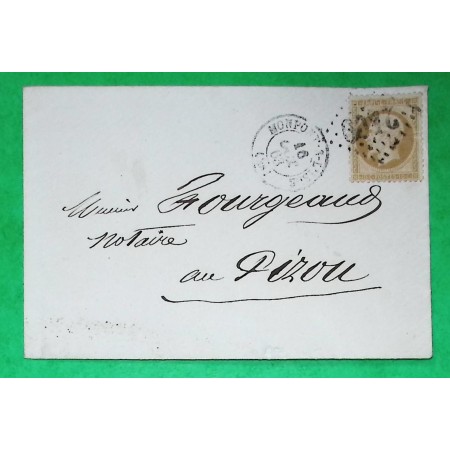 N°21 GC 2409 MONPONT SUR L'ISLE DORDOGNE CORRESPONDANCE LOCALE POUR LE PIZOU 1863
