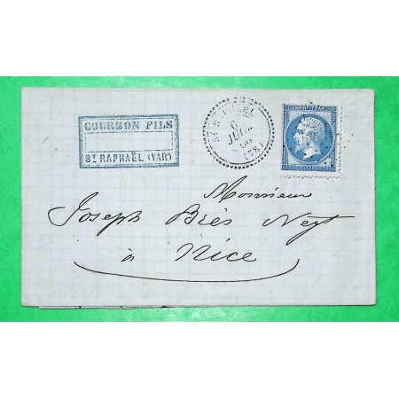 N°22 GC 4445 CAD TYPE 22 ST RAPHAEL VAR POUR NICE ALPES MARITIMES 1866