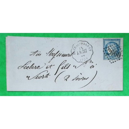 N°60A CONVOYEUR STATION BREUIL BARRET LIGNE A.NIORT POUR PARIS 1872