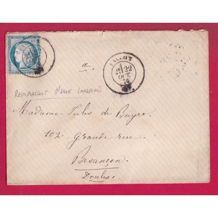 N°60 CAD TYPE 17 FALLON HAUTE SAONE REMPLACANT ALSACE LORRAINE POUR BESANCON DOUBS