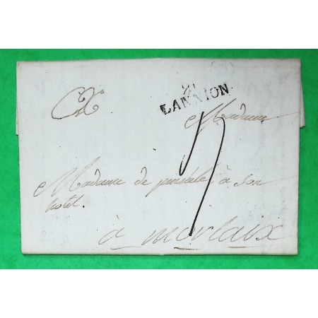 MARQUE 21 LANNION COTES DU NORD POUR MORLAIX FINISTERE 26x9 1812