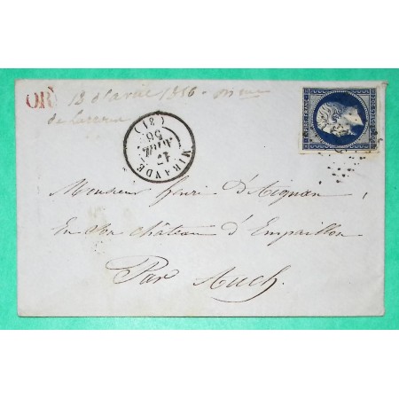 N°14 PC 2005 MIRANDE GERS OR ORIGINE RURALE ROUGE POUR AUCH 1856