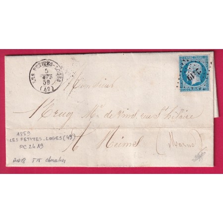 N°14 PC 2419 LES PETITES LOGES MARNE INDICE 18 AVEC TYPE 15 SELON CHEVALIER POUR REIMS