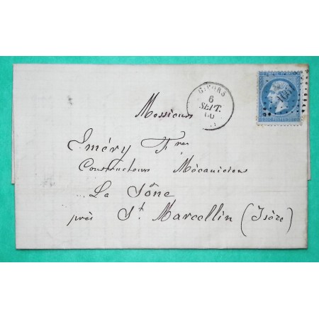 N°22 PC DU GC 1661 GIVORS RHONE POUR ST MARCELLIN ISERE 1866