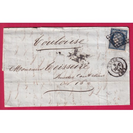 N°4 BLEU FONCE GRILLE CETTE HERAULT 1851 POUR TOULOUSE