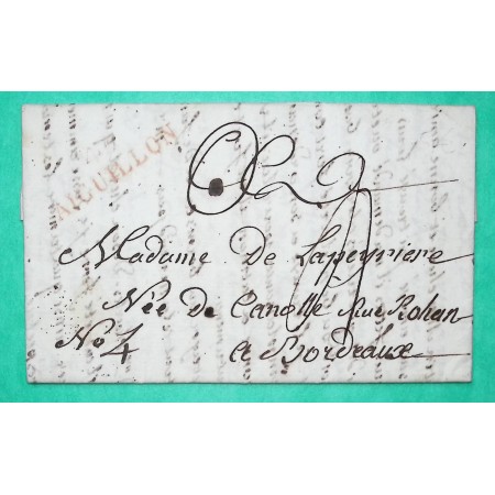MARQUE 45 AIGUILLON ROUGE LOT ET GARONNE POUR BORDEAUX GIRONDE 38x11 1818