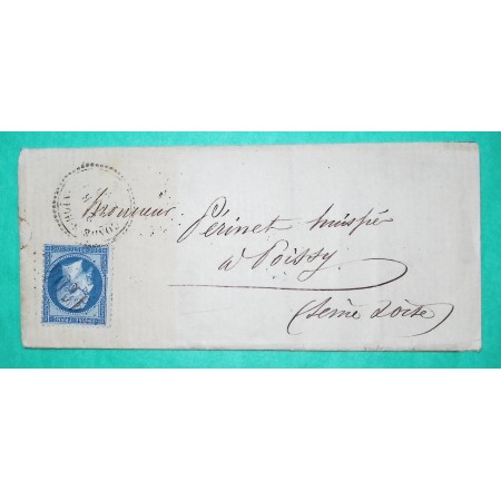 N°22 GC 1104 CAD TYPE 22 CONDE SUR HUINE ORNE POUR POISSY SEINE ET OISE 1866