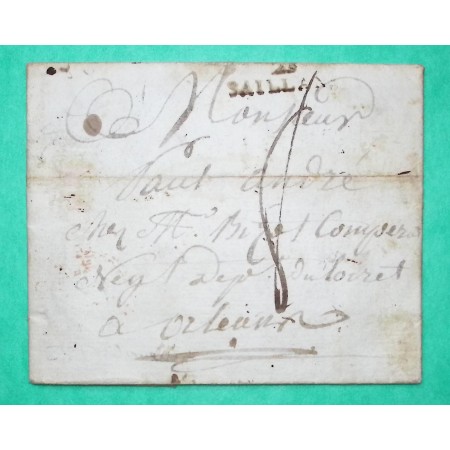 MARQUE 25 SAILLANS DROME POUR ORLEANS LOIRET PERIODE REVOLUTIONNAIRE 30x8 1805