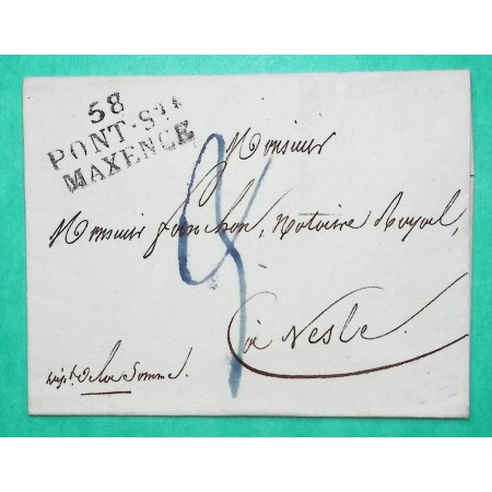 MARQUE 58 PONT STE MAXENCE OISE POUR NESLE SOMME 30x15