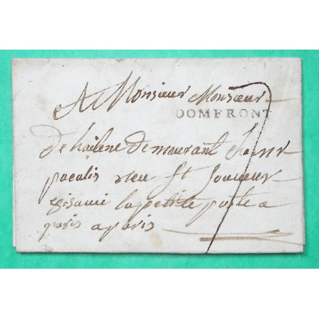 MARQUE DOMFRONT ORNE POUR PARIS LN N°3 1784