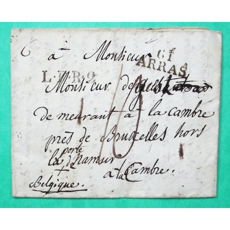 MARQUE 61 ARRAS PAS DE CALAIS POUR NAMUR BELGIQUE LFR2