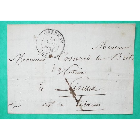 CAD TYPE 13A OBERNAY OBERNAI BAS RHIN POUR LISIEUX CALVADOS 1835
