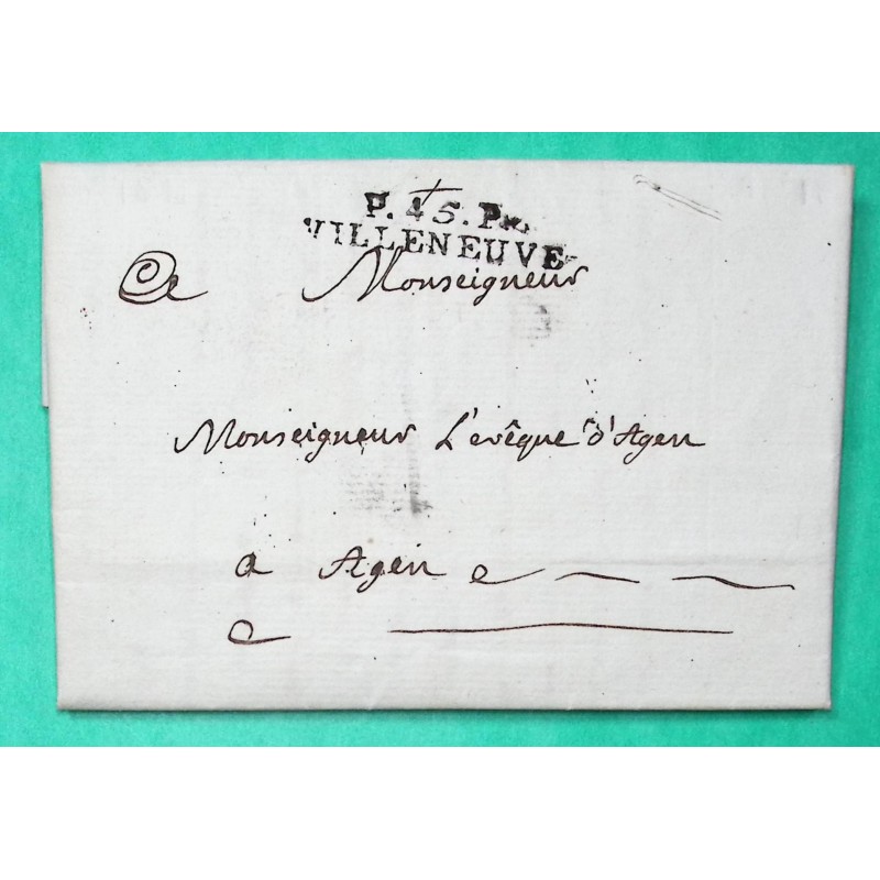 MARQUE P45P VILLENEUVE SUR LOT LOT ET GARONNE PORT PAYE POUR AGEN 36x8 1811