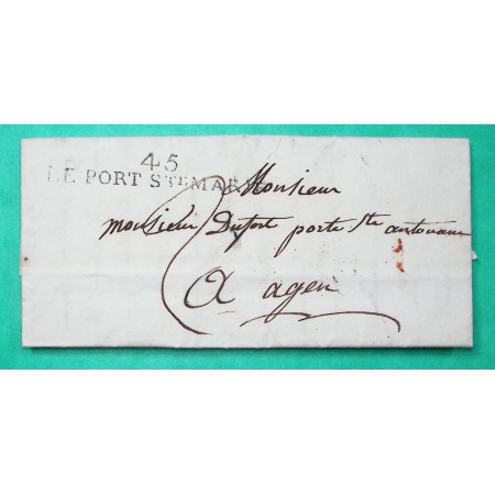 MARQUE 45 LE PORT STE MARIE DEPART LE BOUSQUET LOT ET GARONNE POUR AGEN 60x9 1826