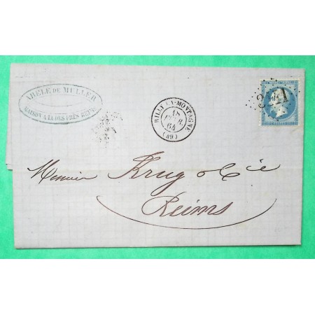 N°22 GC 3141 RILLY LA MONTAGNE MARNE POUR REIMS 1864