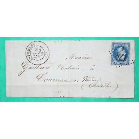 N°29 GC 178 ARTEMARE AIN POUR TOURNON ARDECHE 1869