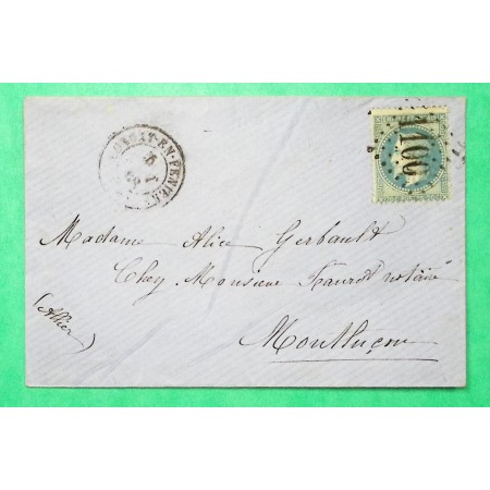 N°29 GC 1100 CONDAT EN FENIERS CANTAL POUR MONTLUCON ALLIER 1868