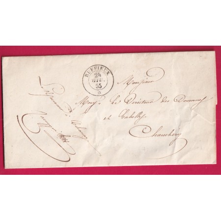 CAD SADE RUFIEUX SAVOIE 1855 FRANCHISE DOUANES DE CHANAZ POUR CHAMBERY