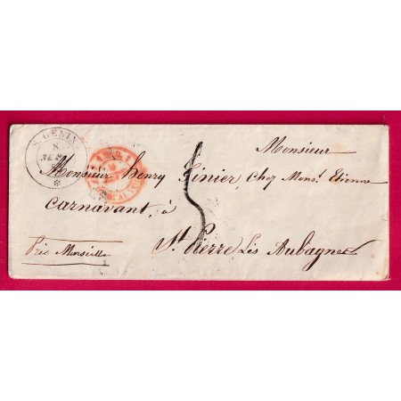 CAD ST GENIX SAVOIE ENTREE SARD PONT DE BEAUVOISIN POUR ST PIERRE LES AUBAGNES BOUCHES DU RHONE 1855