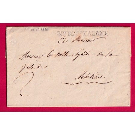 MARQUE SARDE BOURG ST MAURICE SAVOIE 1846 POUR MOUTIERS