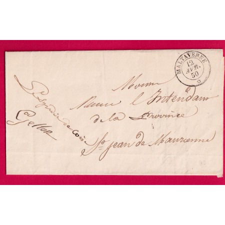 CAD SARDE MALTAVERNE SAVOIE FRANCHISE LE SYNDIC DE COISE 1850 POUR ST JEAN DE MAURIENNE
