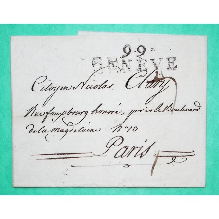 MARQUE CONQUIS 99 GENEVE SUISSE POUR PARIS 1800
