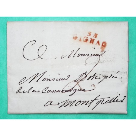 MARQUE 33 GIGNAC ROUGE HERAULT POUR MONTPELLIER 28x8 1810