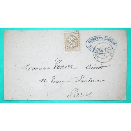 N°21 BELLE VARIETE IMPRESSION DEFECTUEUSE SANS NUMERO GC 445 PARIS BERCY 1865