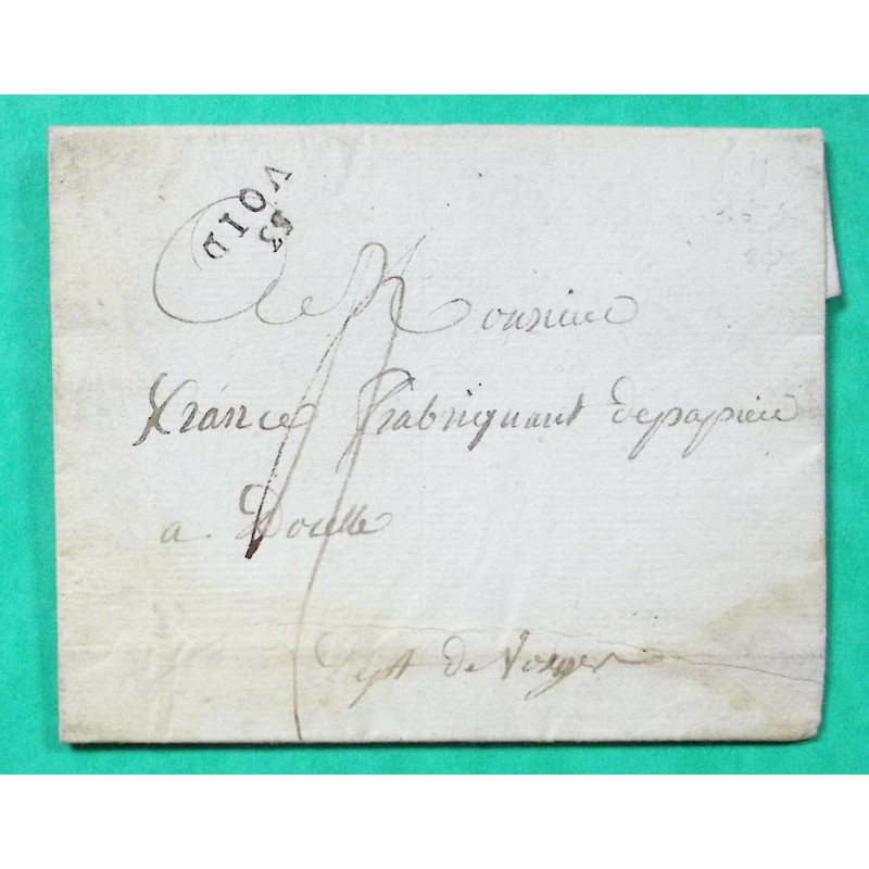 MARQUE 53 VOID MEUSE POUR DOCELLES VOSGES 17x9 1811