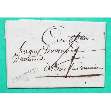 MARQUE 53 CLERMONT EN ARGONNE MEUSE DEPART AUTRECOURT POUR BAR LE DUC PERIODE REVOLUTIONNAIRE 30x9 1793