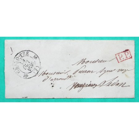 CAD TYPE 12 GRAND PRE ARDENNES PP PORT PAYE POUR SEDAN 1840