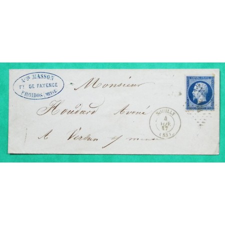 N°14 PC 2934 SOUILLY MEUSE POUR VERDUN 1857