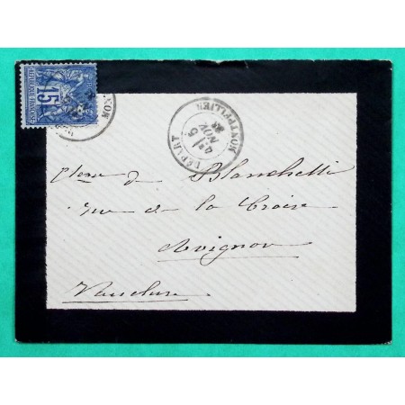 N°90 SAGE CAD DEPART MONTPELLIER HERAULT POUR AVIGNON VAUCLUSE 1883